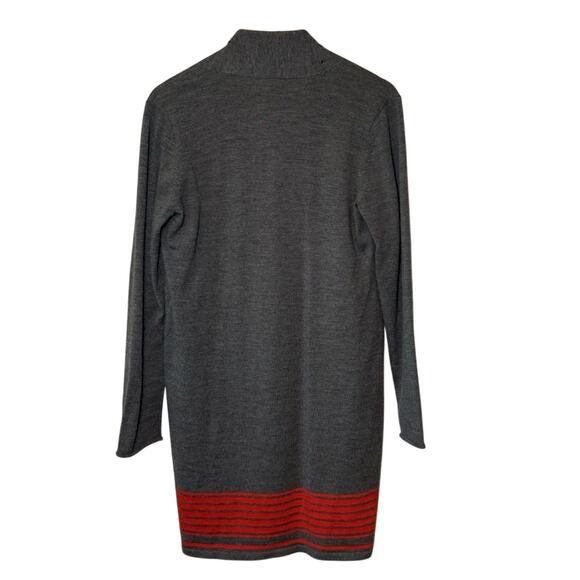 Eileen Fisher Women’s Waterfall Long Cardigan 100% Merino Wool Sweater Sz Small - Picture 2 of 11